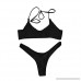 Womens Solid ColorBikini Set New Swimwear Brazilian Padded Two-Piece Swimsuit Black B07BTZF4B7